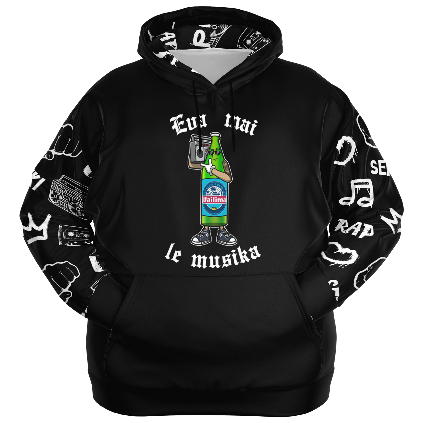 Plus Size Eva Mai Le Musika Unisex Hoodie (AOP)