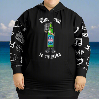 Plus Size Eva Mai Le Musika Unisex Hoodie (AOP)