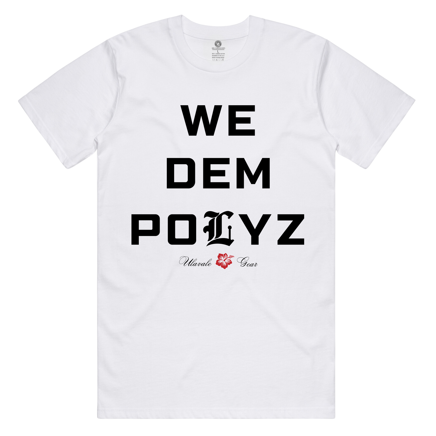 White We Dem Polyz Tee